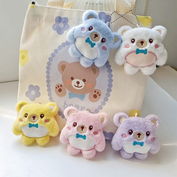 Sarjakuva pehmo nukkeriipus e Bear avaimenperä reppulaukun riipus Pink
