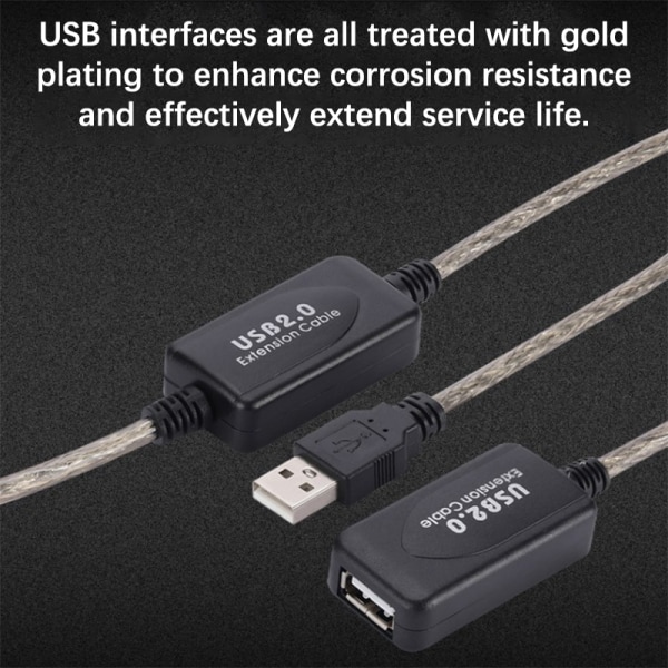 USB 2.0 jatkokaapeli 5M/10M/15M USB 2.0 jatke USB -toisto 15M