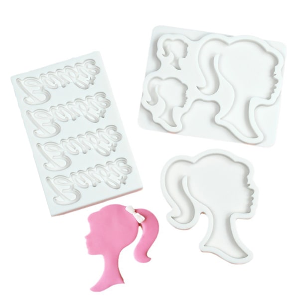 1 kpl 3D Fashion Girl Design mold DIY Chocolate Fondant C