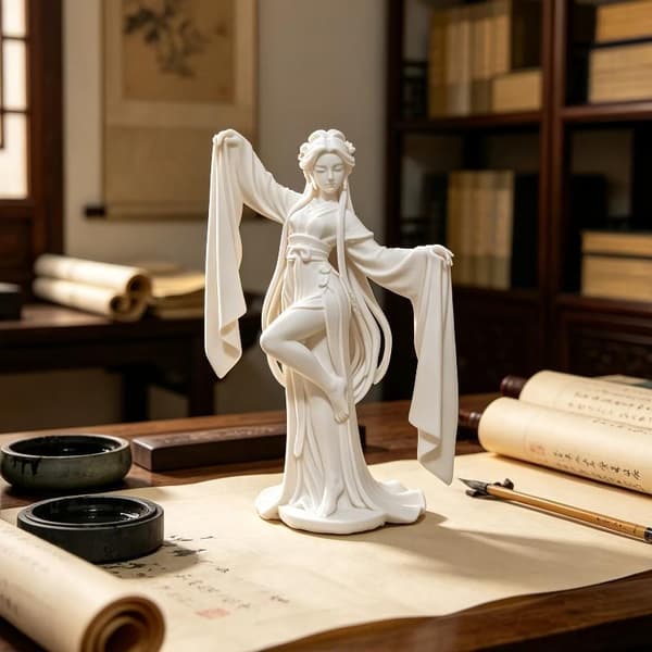 3D-printet vannermedanseskulptur Klassisk danserfigur White