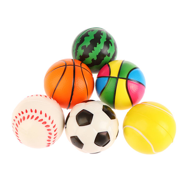 2 stk Legetøjsbold Fodbold Pu Soft Skum Svamp Baseball Legetøj A