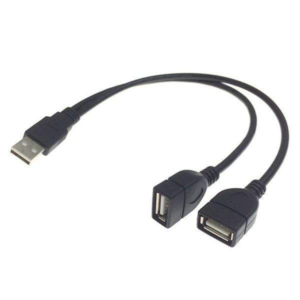 Højkvalitets USB 2.0-kabel 1 til 2 hun til USB han strømforlænger A1