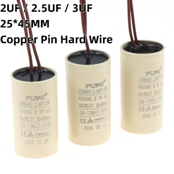 1/5 stk 2/2,5/3uF CBB60 kondensator til cirkulerende vandpumpe Han B 1pcs