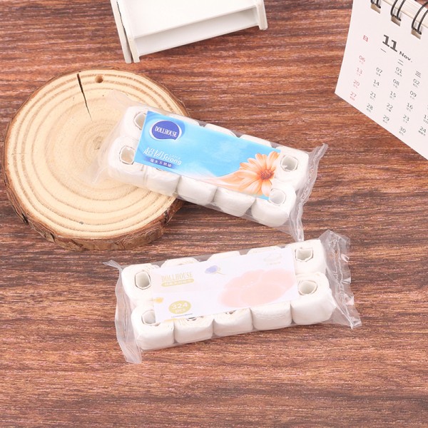 1:12 Dukkehus Miniatyrpapirhåndklerull Modellrull med vev A