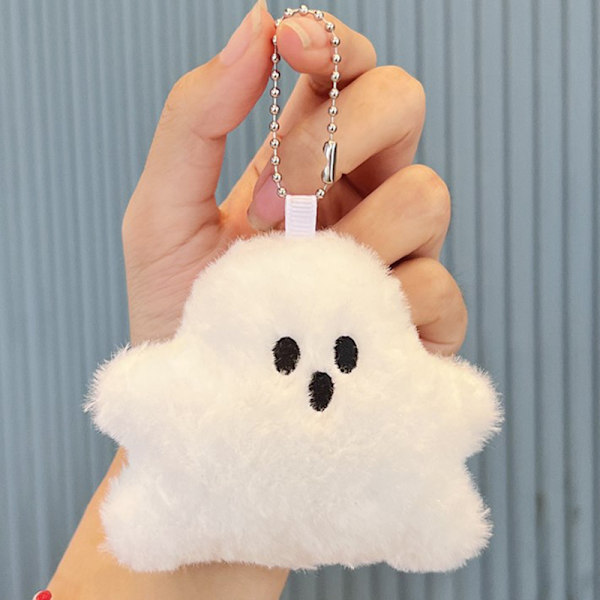 White Ghost nøkkelringer Small Ghost Funny School Bag Pendant e P