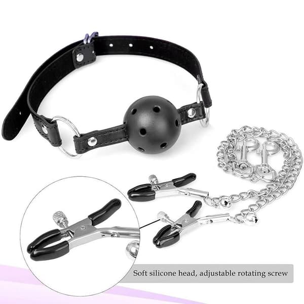 Munkorg Nipple Clamp Klitorisklämma Anal Butt Plug Med Kedja A2