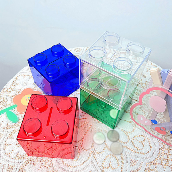 s Shape Coin Box Kid Money Bank Stabelbar opbevaringsboks legetøj Red
