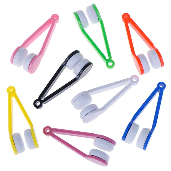 1 STK Solbriller Brillebørste Clean Tool Mikrofiberbriller Hot pink