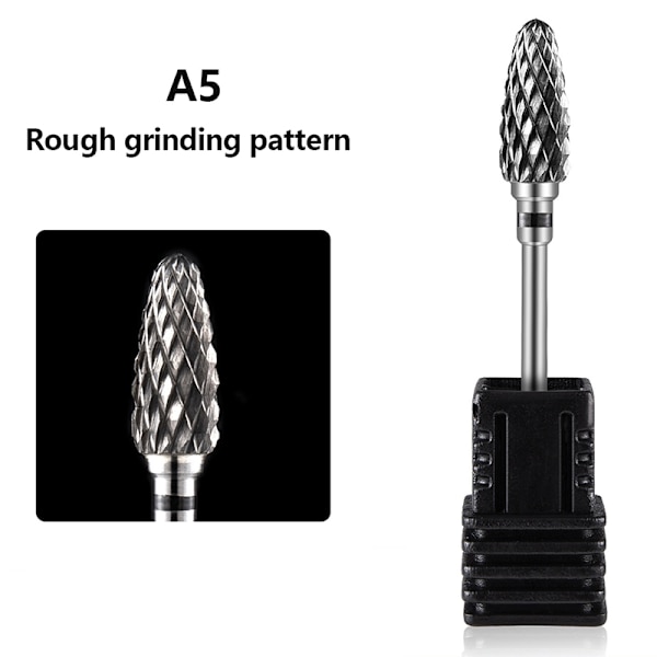 Hårdmetall Tungsten Nail Drill Bit Manikyr Drill For Fresing ter A5