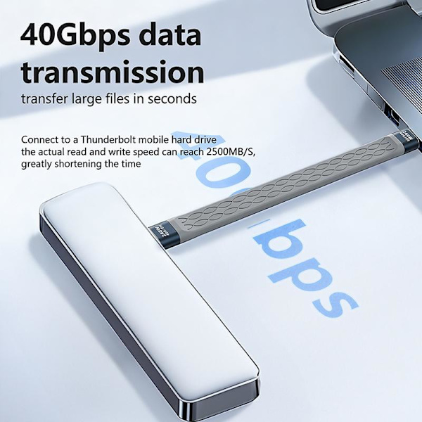 Multifunktionell PD240W USB4.0 40Gbps FPC Datakabel Typ-c Inte A3 without keychain