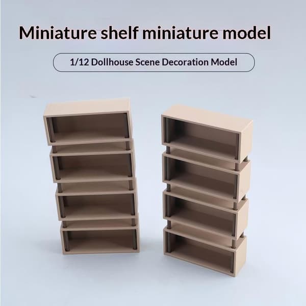 Miniatyr simuleringsbokhyllepynt 1:12 Dukkehusoppbevaring