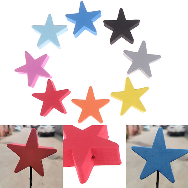 1Pc Fargerik femspiss stjerne bilantennepenn topper antenne EV