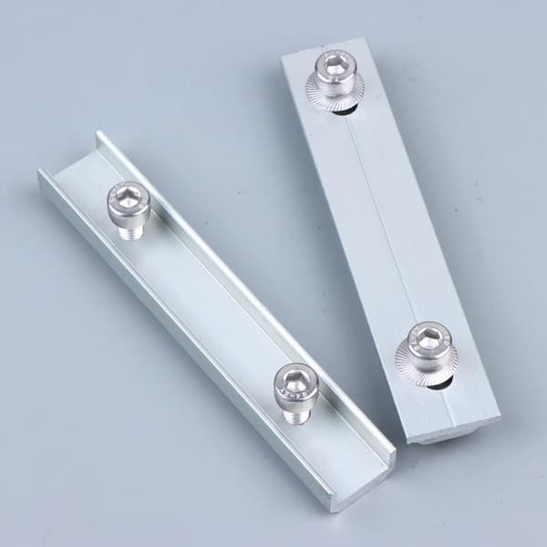 Solcellemodulskinner Profilkoblinger Aluminium Monteringskobling A2