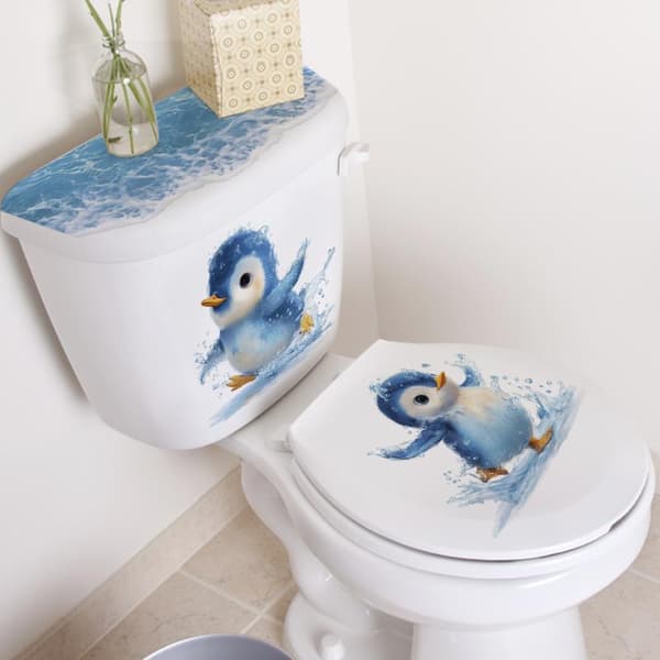 Uiva pieni pingviini WC-tarra A1