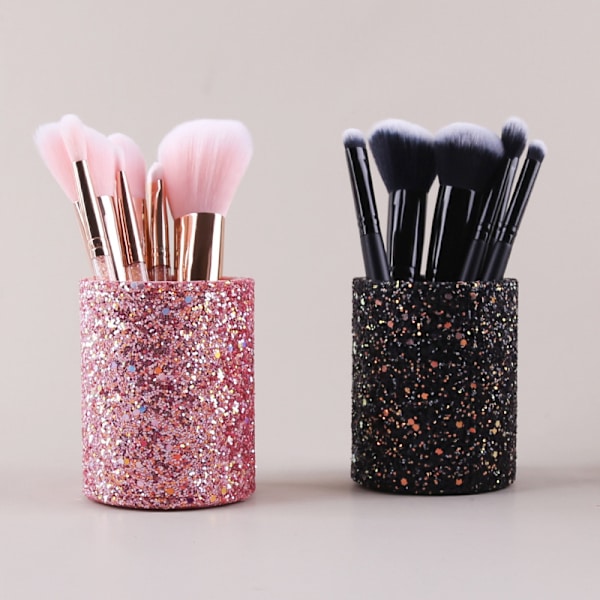 1 stk Kvinder kosmetisk makeup børste opbevaring spand blyantholder O Black