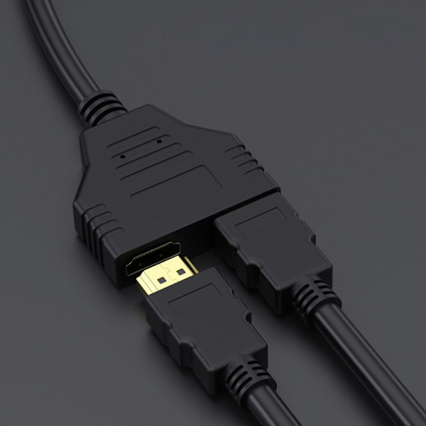 1080P HDMI splitter adapter kabel 2 dobbel port Y splitter 1 i 2
