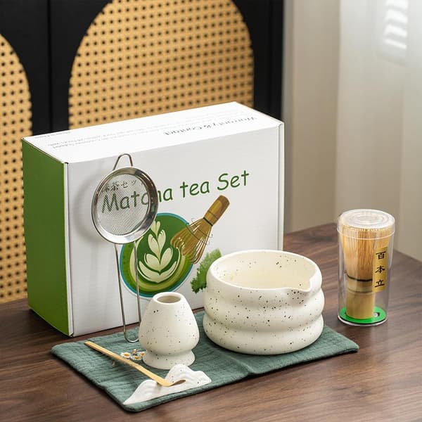 Bambus Matcha Vispesett Matcha Visp Vispholder Tradisjonell T Green 4Pcs