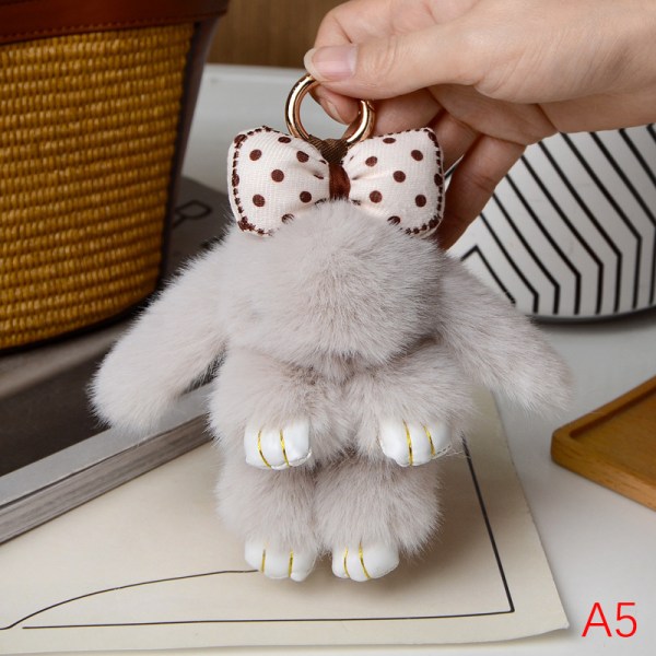 Mini Hair Bow Riipuslaukkuhihna Auton avaimenperä ja Bunny Couple P A5