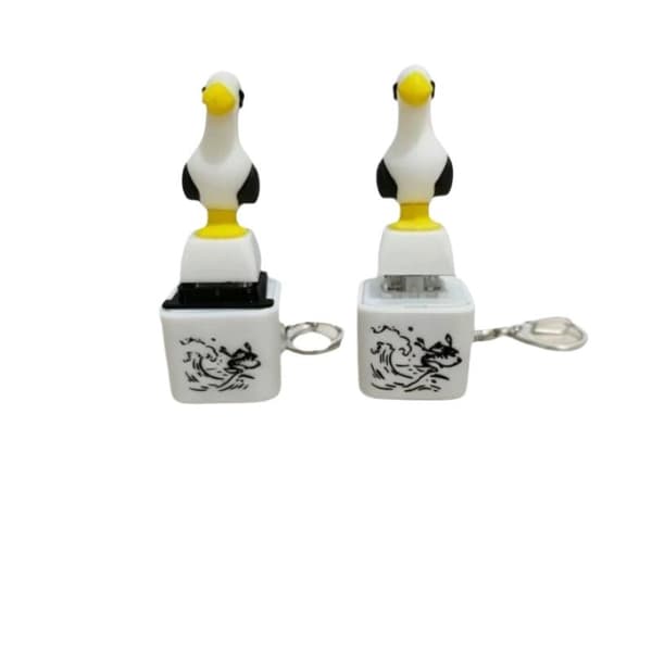 1 stk. Mine Seagull Keycap Nøkkelring Lysende Lydende Fidget-leketøy