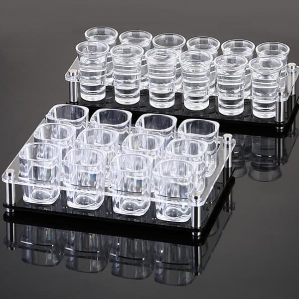 6/12/24-håls Glasbricka Kopp Organizer Hål Akryl Displayställ H