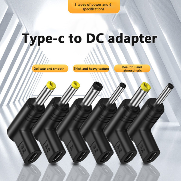USB C PD Til DC Strømkontakt Universal 5/9/12V Type C Til DC J 12V-5.5x2.1