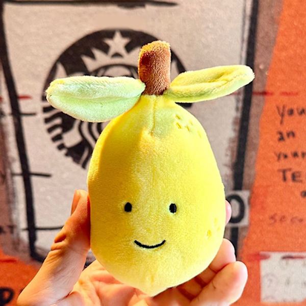 Citron plysch leksak nyckelring frukt grönsak docka hänge nyckelring
