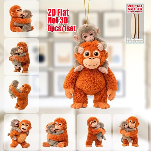 1 stk. Beskyt Punch The Monkey Nøglering 2D Akryl Abe Holdende A2