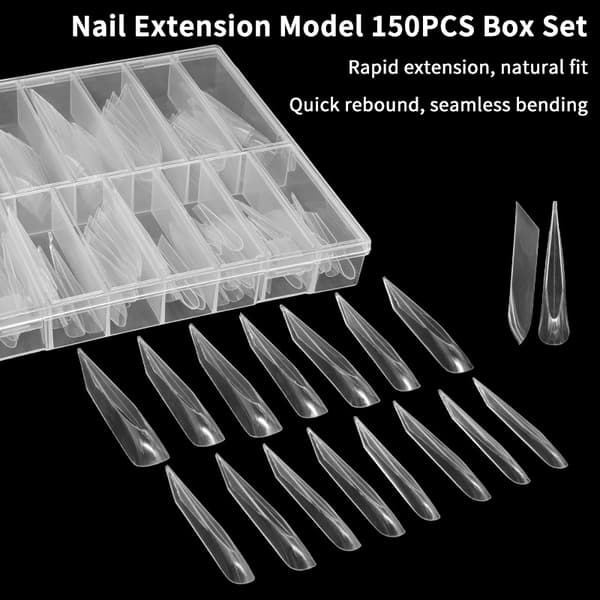 30/150 stk./æske buede stiletto-kloformede negleforme til fingre 30pcs