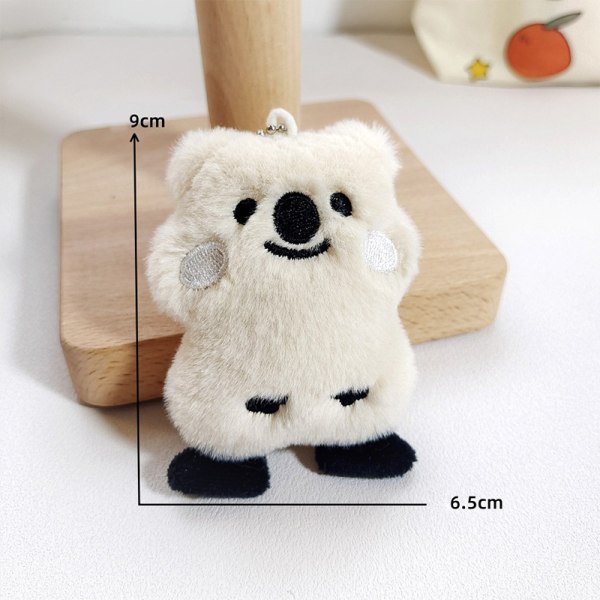 e Fluffy Plysj Koala Nøkkelring Leketøy Utstoppet dyr Koala Doll Key Coffee