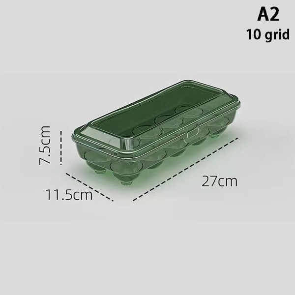 10/15 Grids Ägg Förvaringslåda Plast Transparent Portable A2