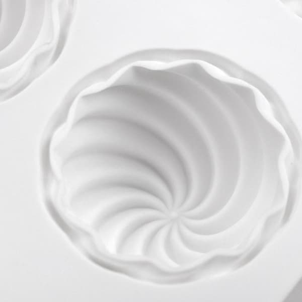 6-hulls spiral diamant kaktus tekstur silikon kakeformer mousse