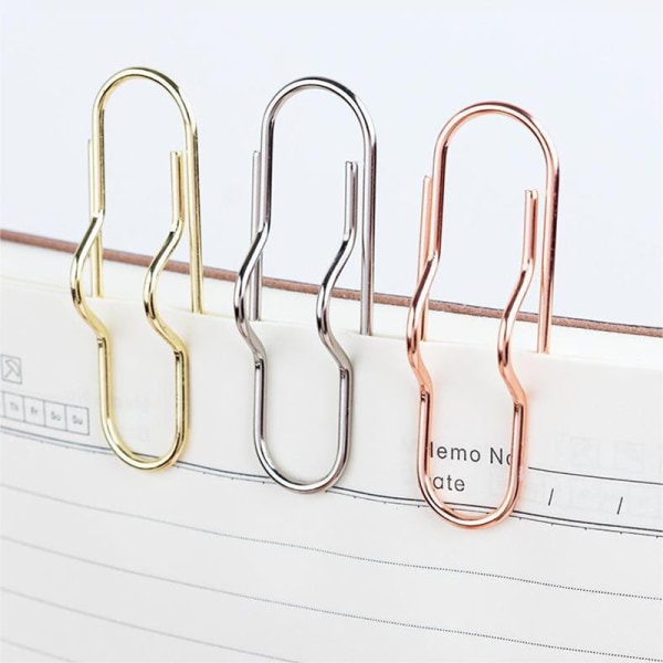 Multi-Purpose Paper Clips Paper Fix Clips Pen Clips Notebook Pi Rose Gold