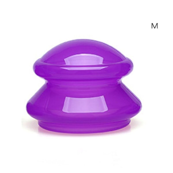 1 STK Silikon Anti Cellulite Vakuumsug Massasjekopper Fysio Purple M