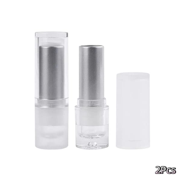 1/2/5 stk tomme matte leppestifthylser 12.1MM DIY plast leppepomade 2Pcs