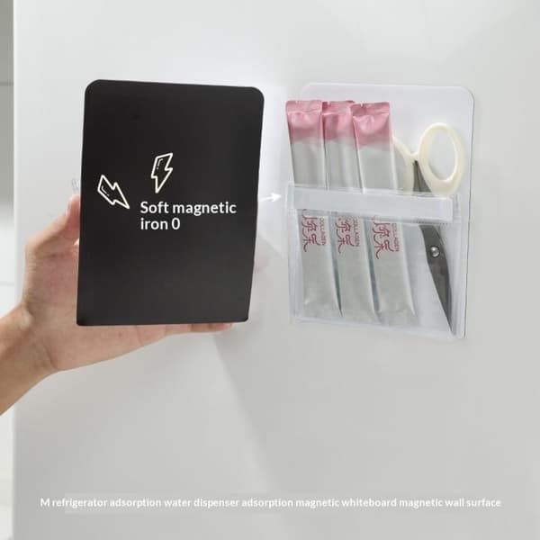 Kylskåpsmagnet Organizer Transparent Förvaringspåse Kraftig St