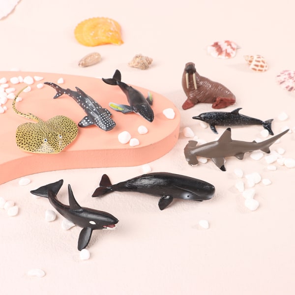 Simulering Marine Life Action Figurer Ocean Animal Model Educat A4