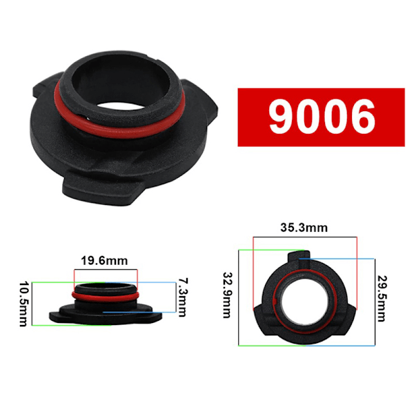 Bil LED Strålkastare Glödlampa Sockel Adapter Sockelhållare H1 H4 H7 H11 A6