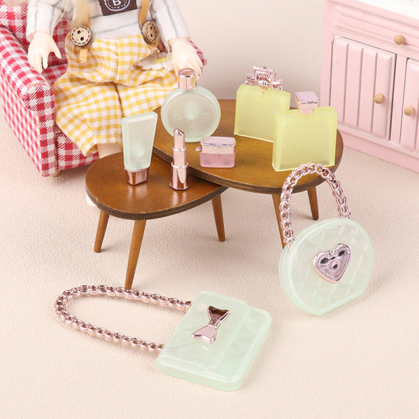 9 st/ set Doll Simulation Parfym Kosmetisk leksak för docka Klä UPP