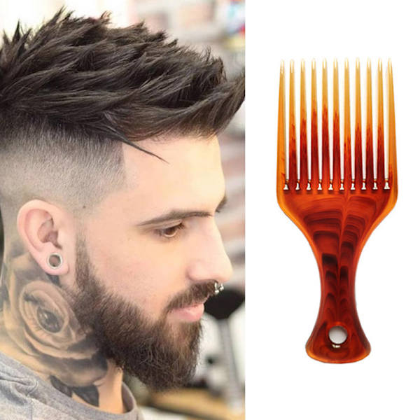 1Pc Wide Brush Pick Kamgaffel Hårbørste Sett inn Hårkam Plast C