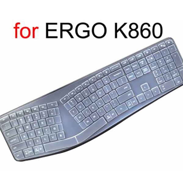 Tastaturcover til Logitech ERGO K860 Silicone Protector Skin C White