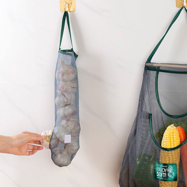 Kök Multifunktionell Frukt Grönsakshängande Bag Wall Hangin C