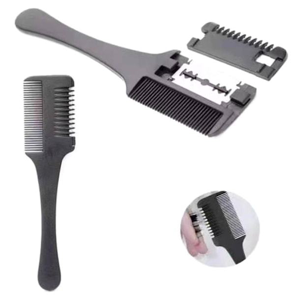 1kpl Hair ting Comb -hiusharjat Razor Trimmin -kampaamolla