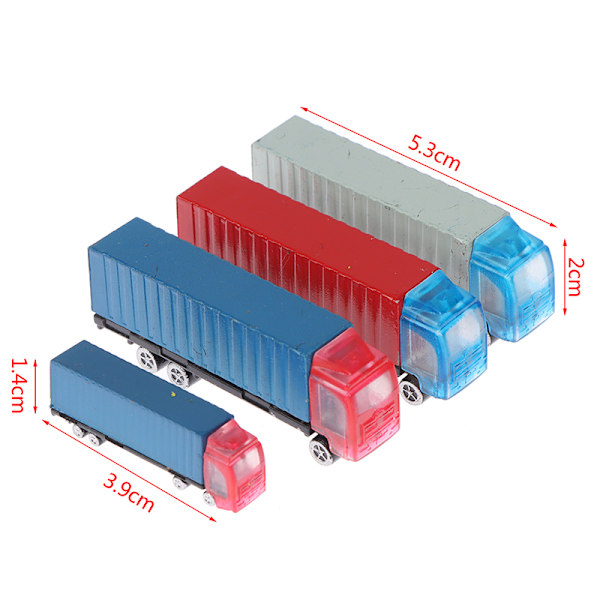 1:100-200 Dollhouse Miniature Truck Container Malliautolelu 3#-Car,4.5*1.3cm