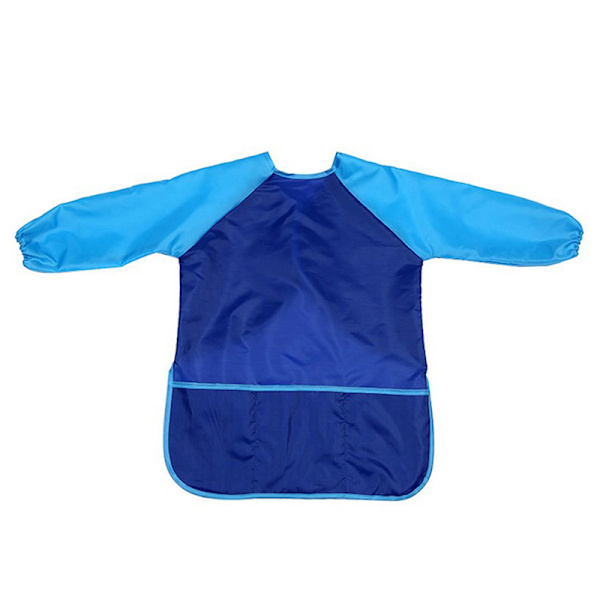 1 st barnförkläde för målarskola smock bärbar långärmad W blue L