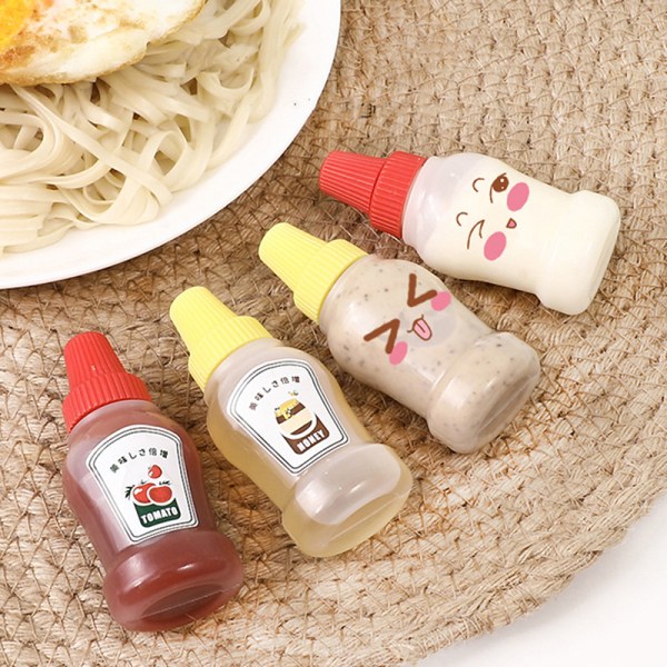 2 Styck Mini Kryddsås Flaska Bärbar Tomatsalladsdressing