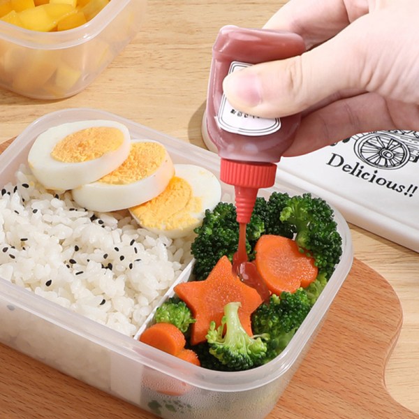 2 Styck Mini Kryddsås Flaska Bärbar Tomatsalladsdressing
