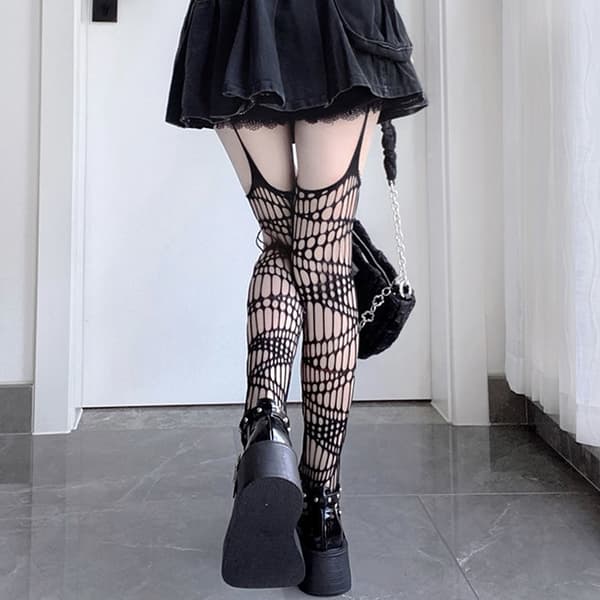 Hule nettstrømper Tights for kvinner Full Body Fishnet