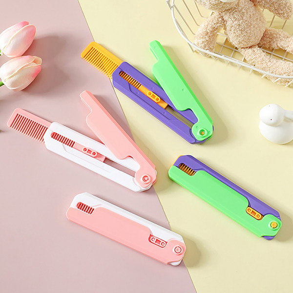 3D Gravity Comb Liten reddik Fold Shrink Pet Comb Pendant Anti A