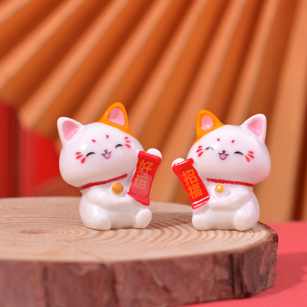 1kpl e New Year sarjakuva Lucky Cat Micro Landscape Hartsi Cat Micr C