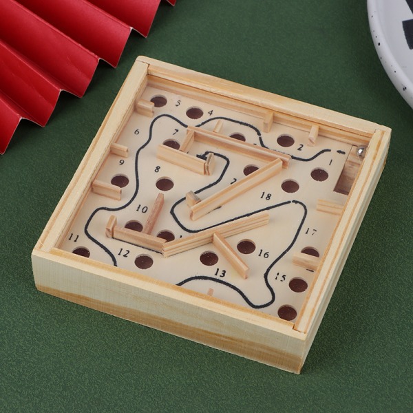 Trælegetøj Labyrint Puslespil Brætspil Rolling Toy Ball Maze An